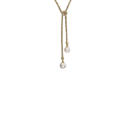 14K Yellow Gold Freshwater Pearl Necklace