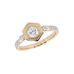 14K Yellow Gold Diamond Ring