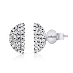 14K White Gold Diamond Earrings