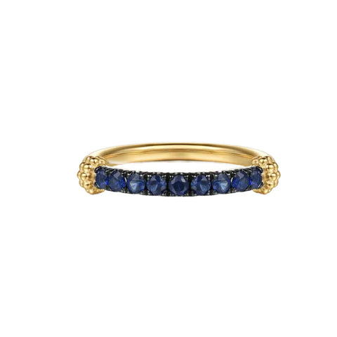 14K Yellow Gold Sapphire Band