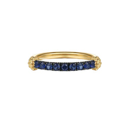 14K Yellow Gold Sapphire Band