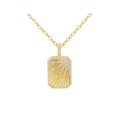 14K Yellow Gold Diamond Locket Necklace