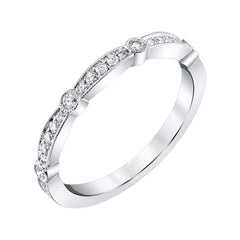 14K White Gold Diamond Band