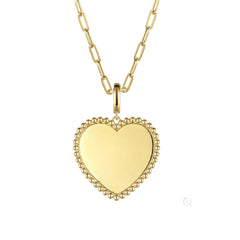 14K Yellow Gold Bujukan Heart Pendant