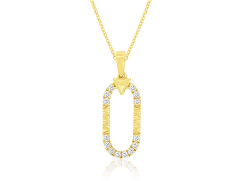 14K Yellow Gold Diamond Necklace