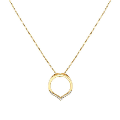 14K Yellow Gold Diamond Necklace