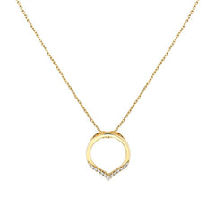 14K Yellow Gold Diamond Necklace