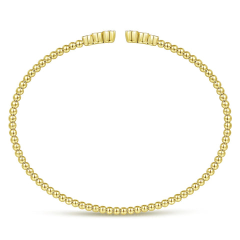 14K Yellow Gold Diamond Bujukan Cuff Bracelet
