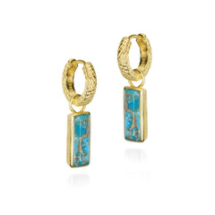 Sterling Silver Vermeil Amazonite Drop Earrings