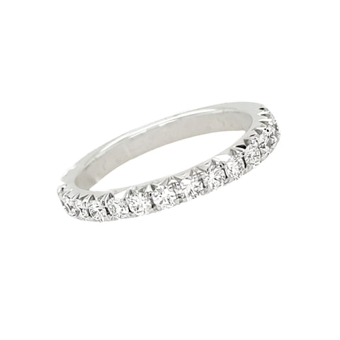14K White Gold Diamond Band