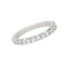 14K White Gold Diamond Band