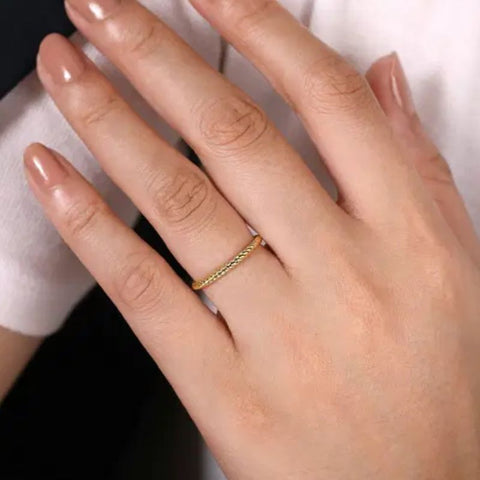 14K Yellow Gold Stackable Band