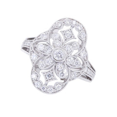 14K White Gold Diamond Fashion Ring