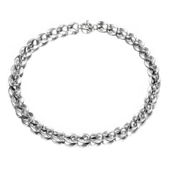 Sterling Silver Interlocking Wave Necklace