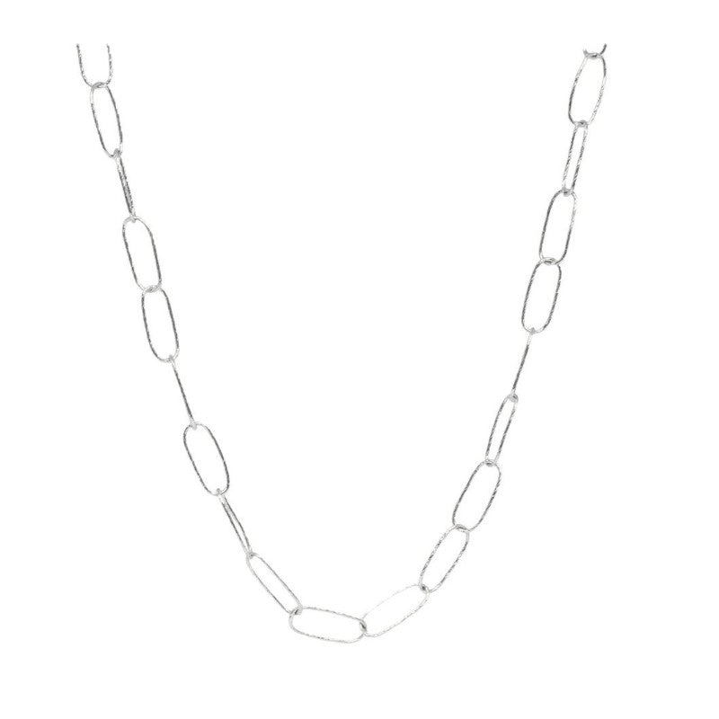 Sterling silver 36" light oval link chain