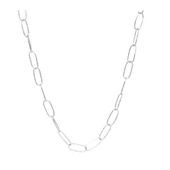 Sterling silver 28" light oval link chain