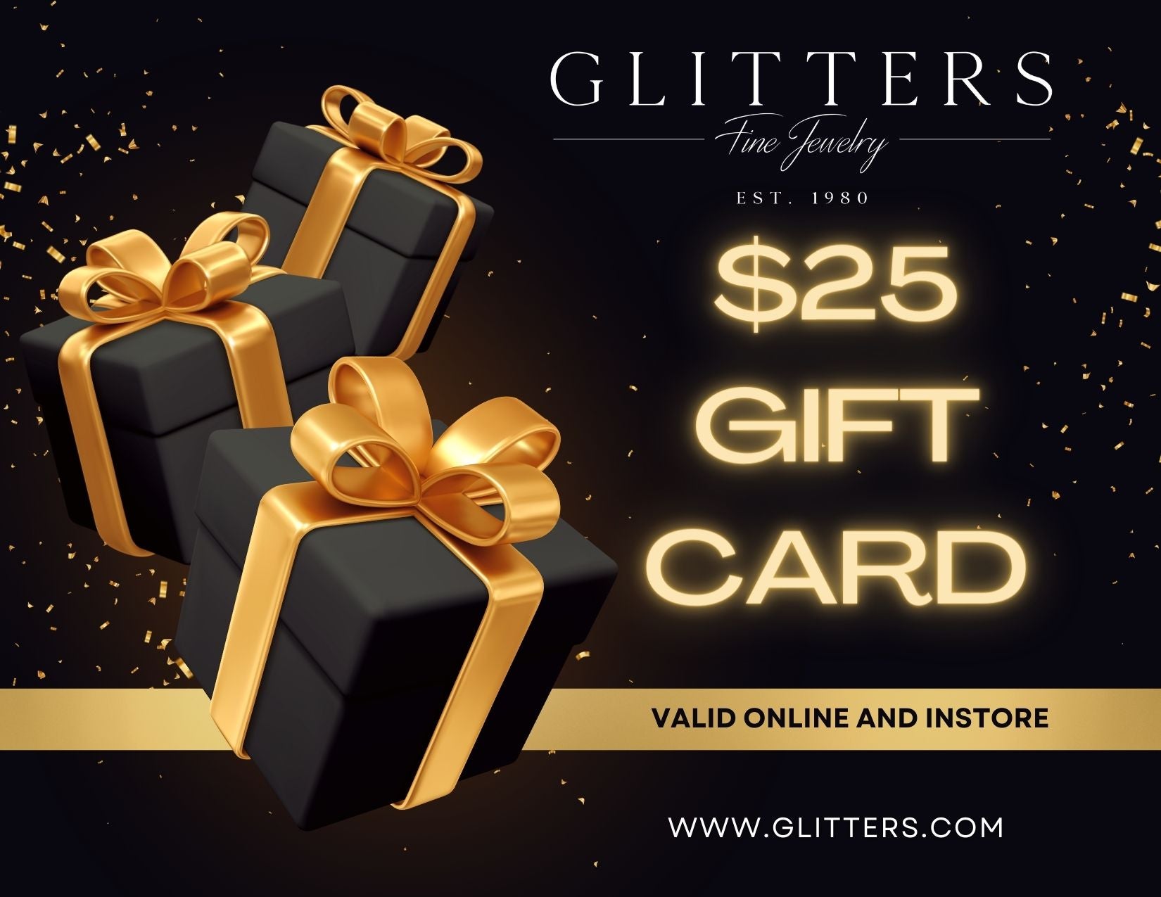 Glitters Fine Jewelry Gift Card $25