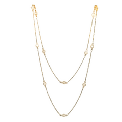 14K Yellow Gold Diamonds By The Yard Necklace