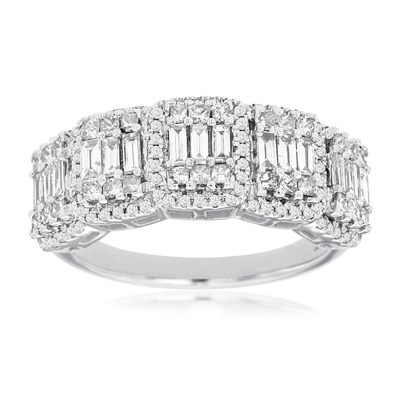 14K White Gold Diamond Fashion Ring