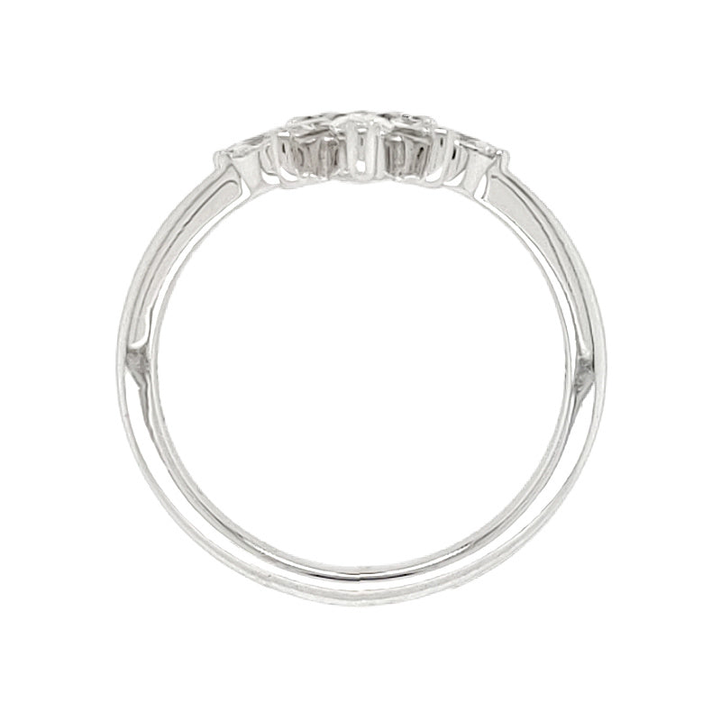 14K White Gold Marquise Shaped Diamond Ring