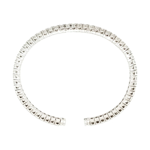 14K White Gold Diamond Cuff Bracelet